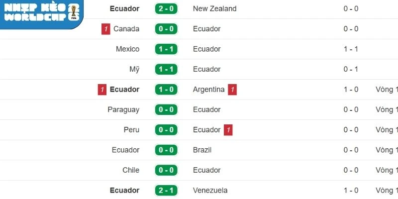 Diễn biến tình hình Ecuador trước trận đấu