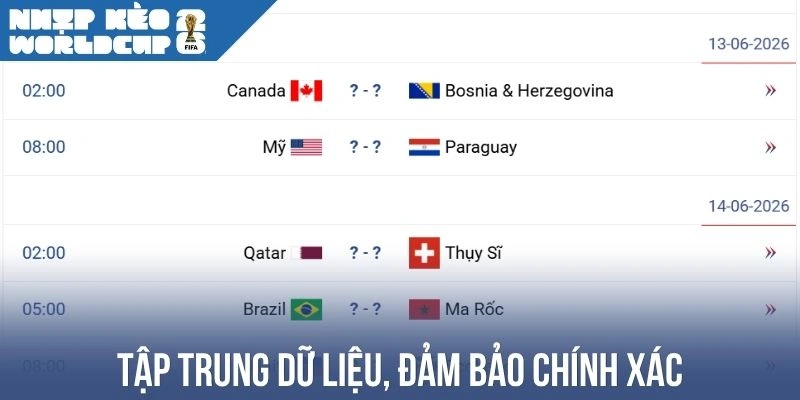 Tập trung dữ liệu, đảm bảo chính xác