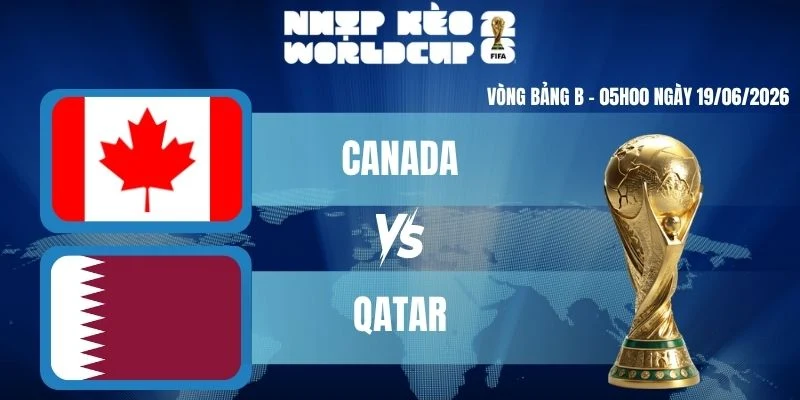Kèo Nhà Cái Hôm Nay Canada Vs Qatar – Bảng B World Cup 05h00 19/06/2026